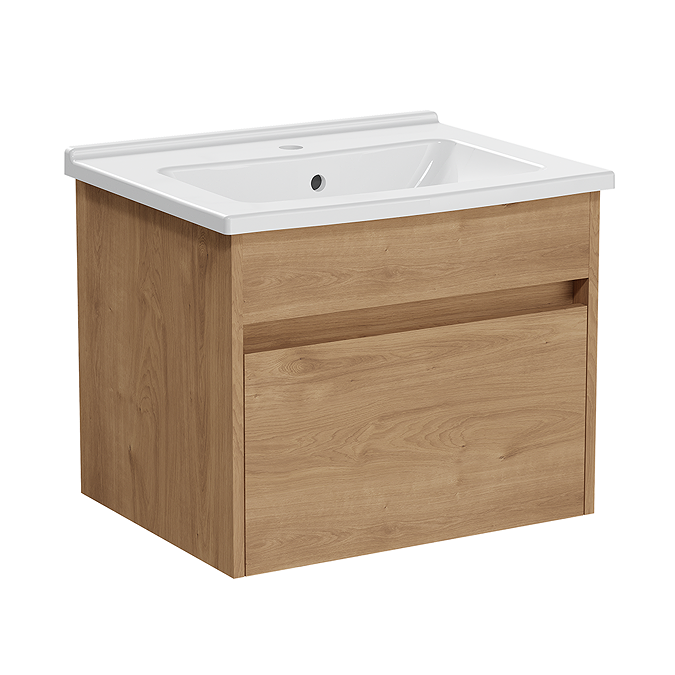 VitrA S50 Oak 600mm Wall Hung 1-Drawer Vanity Unit - Image 2
