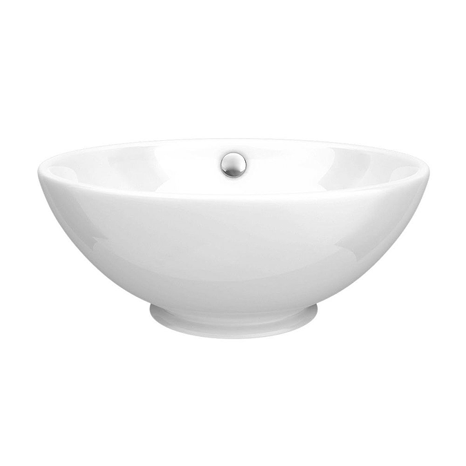 Chatsworth 545mm White Countertop Vanity with Worktop, Round Basin & Antique Brass Handles - Image 5
