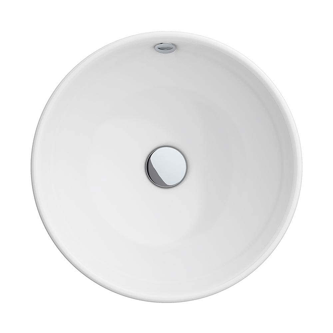 Chatsworth 545mm Blue Countertop Vanity with Worktop, Round Basin & Chrome Handles - Image 4