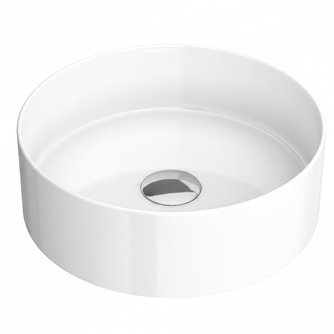 Trafalgar 600mm Solid Oak Vanity Unit with Chrome Handles & Gloss White Round Basin - Image 2