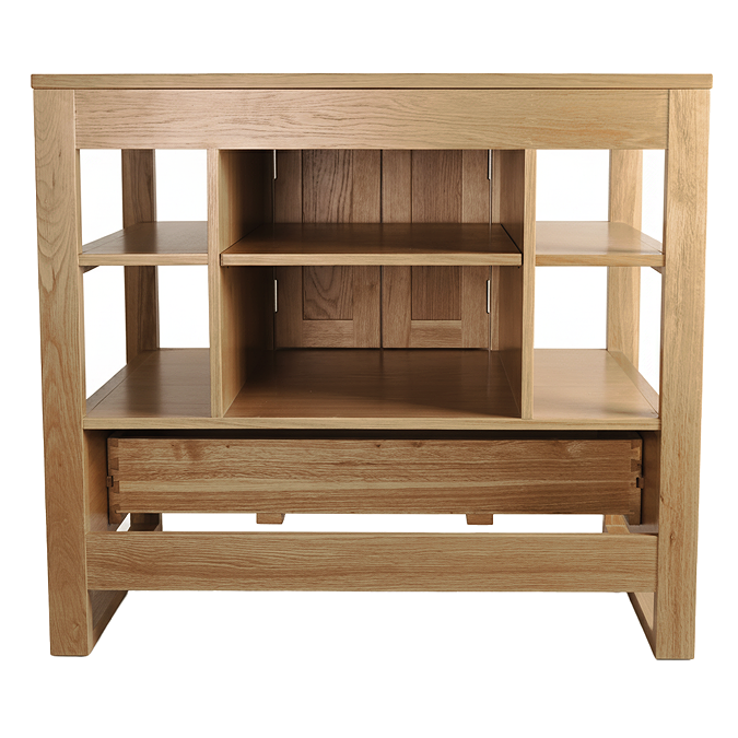 Trafalgar 900mm Solid Oak Floor Standing Countertop Vanity Unit with Antique Brass Handles - Image 4