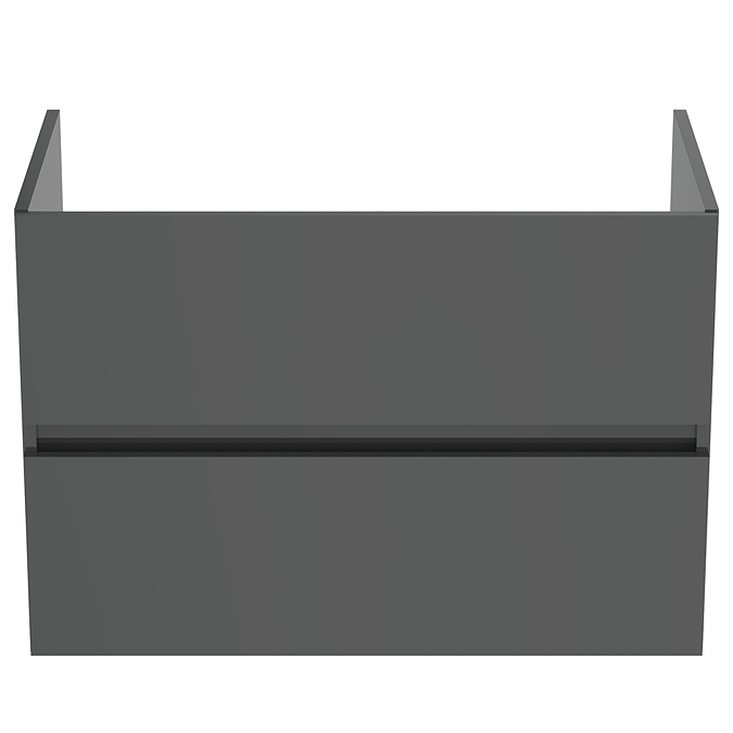 Ideal Standard Eurovit+ 80cm Wall Hung 2 Drawer Vanity Unit with Basin - Mid Grey - Image 4