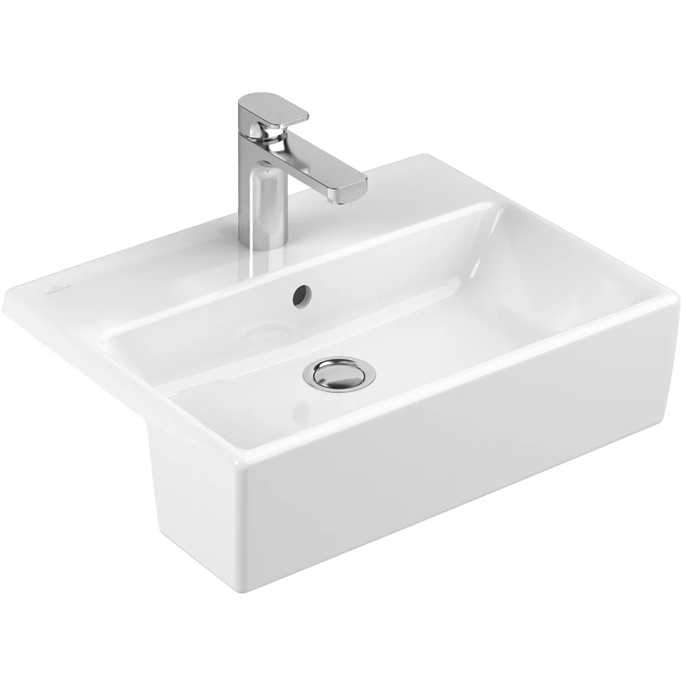 Villeroy and Boch Memento 550 x 420mm 1TH Semi-Recessed Basin - Image 2