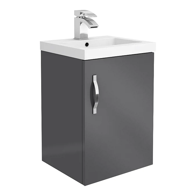 Apollo2 405mm Gloss Grey Wall Hung Vanity Unit