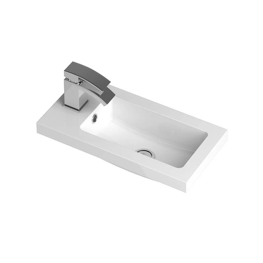 Apollo2 505mm Gloss Grey Compact Floor Standing Vanity Unit - Image 2
