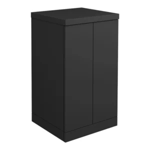 Atlas 500mm 2 Door Floor Standing Countertop Vanity Unit - Matt Black