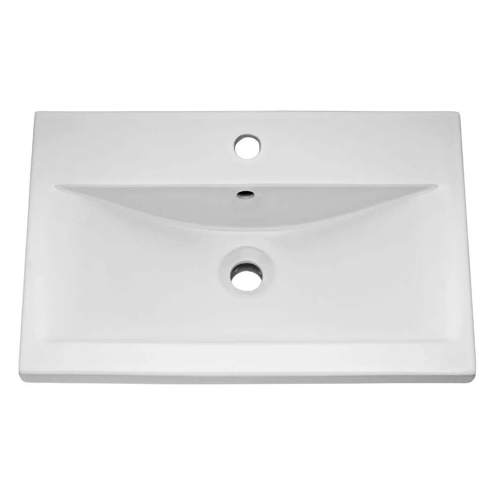 Arezzo 500 Matt Blue Floor Standing Vanity Unit with Matt Black Handles - Image 6