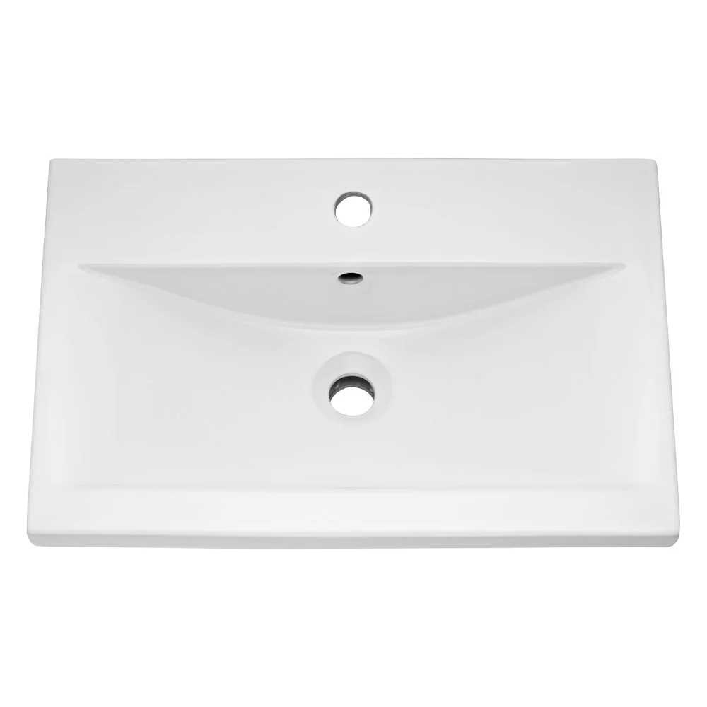 Arezzo Floor Standing Vanity Unit - Matt Blue - 500mm with Industrial Style Chrome Handles - Image 4