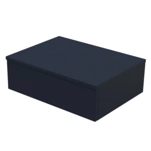 Arezzo Wall Hung Countertop Basin Shelf with Drawer - Matt Blue - 600 x 450mm
