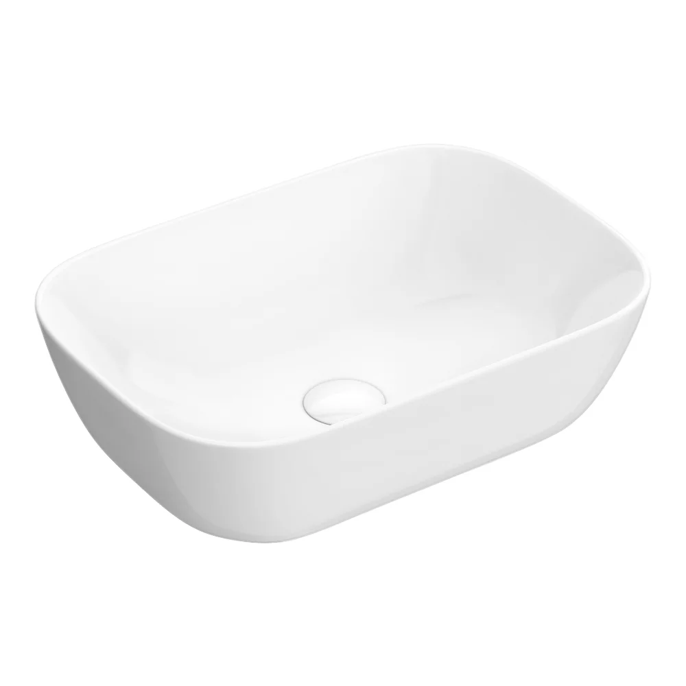 Arezzo Wall Hung Countertop Basin Unit - Grey with Black Handle - 600mm inc. Basin - Image 4