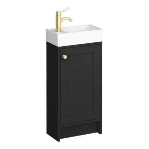 Bromley Black Cloakroom Vanity Unit - 400mm