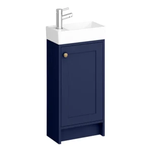 Bromley Blue Cloakroom Vanity Unit - 400mm