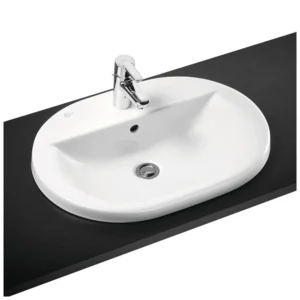 Ideal Standard Connect Oval 1TH Inset Countertop Basin Width 55cm
