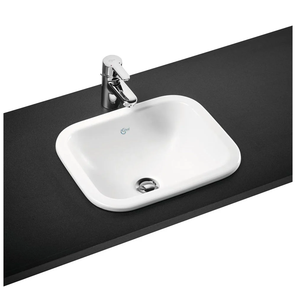 Ideal Standard Connect Cube 42cm 0TH Inset Countertop Basin