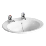 Armitage Shanks Sandringham 21 50cm Inset Countertop Washbasin 2 Tap Hole (With Chainstay Hole)
