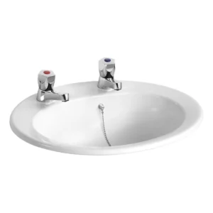 Armitage Shanks Sandringham 21 50cm Inset Countertop Washbasin 2 Tap Hole (With Chainstay Hole)