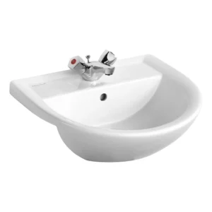 Armitage Shanks Sandringham 21 50cm Semi-Countertop Washbasin 2 Tap Hole (With Chainstay Hole)