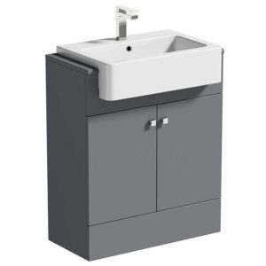Orchard Hatfield Grey Floor Standing Vanity Unit 667mm
