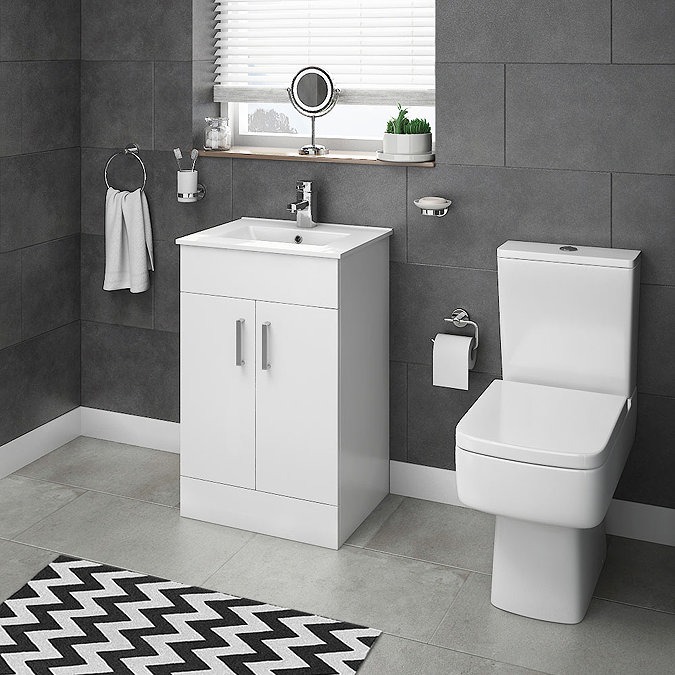 Toreno White 500mm Vanity Unit (Flat Packed) - Image 4