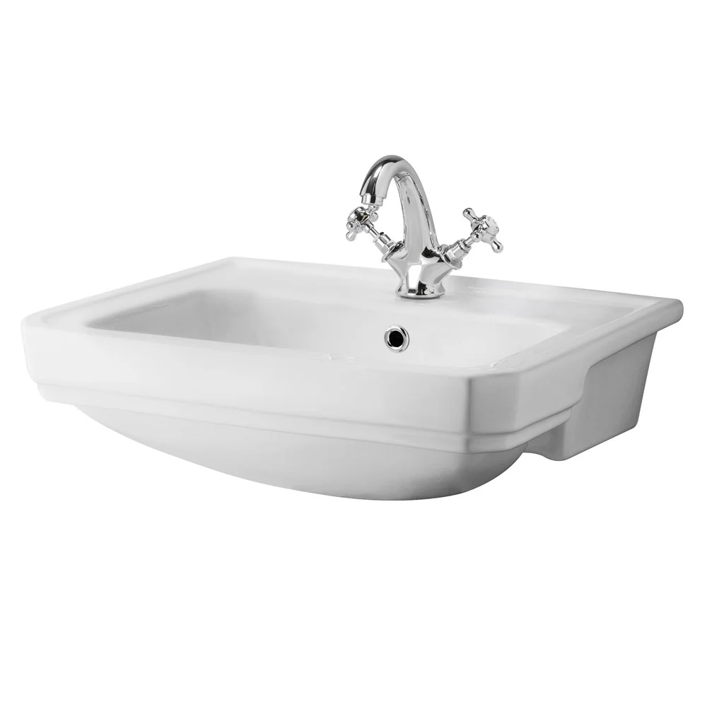 Old London - Richmond 560 x 450mm 1TH Semi Recessed Basin