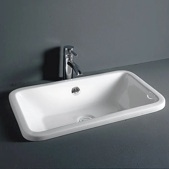 RAK Chameleon 560mm Inset Basin + Chrome Overflow Kit - Fizzy Bath