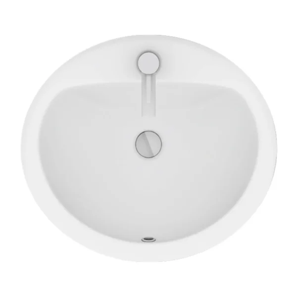 Rio Oval Inset Basin 1TH – 520 x 460mm - Fizzy Bath