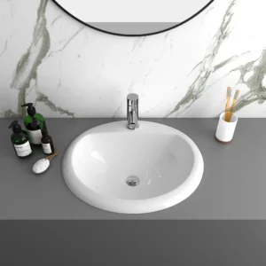 Rio Oval Inset Basin 1TH - 520 x 460mm