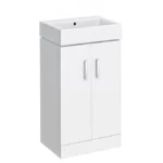 Nova Vanity 0TH Sink With Cabinet - 450mm Modern High Gloss White
