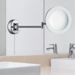 Searchlight IP44 Chrome Illuminated Adjustable Bathroom Mirror