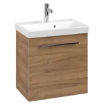 Villeroy and Boch Avento Oak Kansas 550mm Wall Hung 1-Door Vanity Unit