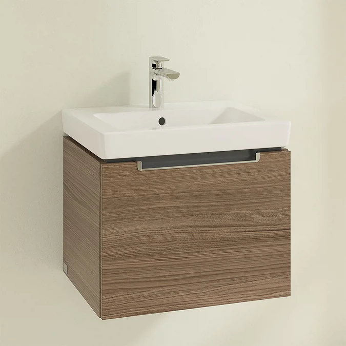 Villeroy and Boch Subway 2.0 Arizona Oak 550mm Wall Hung 1-Drawer Vanity Unit - Image 2
