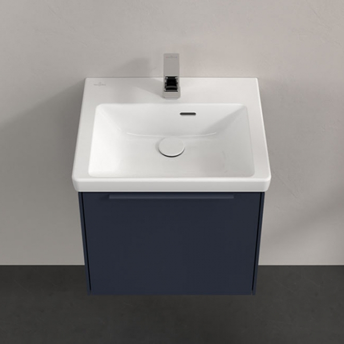Villeroy and Boch Subway 3.0 Marine Blue 500mm Wall Hung 1-Drawer Vanity Unit - Image 4