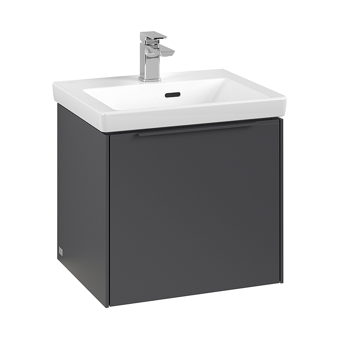 Villeroy and Boch Subway 3.0 Graphite 500mm Wall Hung 1-Drawer Vanity Unit with LED Lighting - Image 2