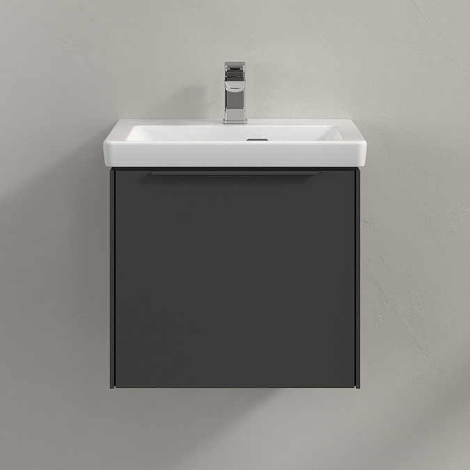 Villeroy and Boch Subway 3.0 Graphite 500mm Wall Hung 1-Drawer Vanity Unit with LED Lighting - Image 3