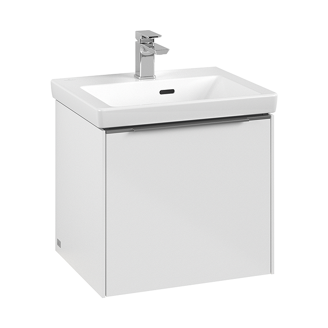 Villeroy and Boch Subway 3.0 Brilliant White 500mm Wall Hung 1-Drawer Vanity Unit with LED Lighting - Image 2