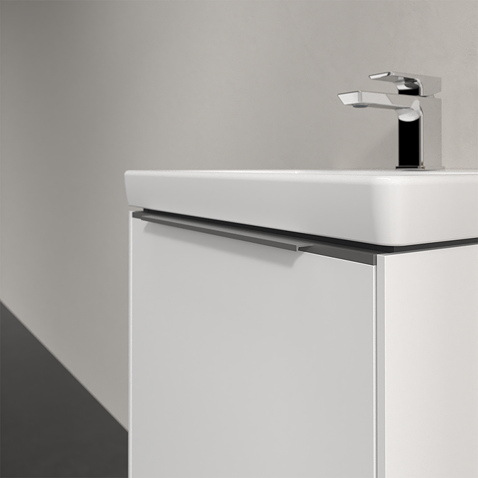 Villeroy and Boch Subway 3.0 Brilliant White 500mm Wall Hung 1-Drawer Vanity Unit with LED Lighting - Image 4