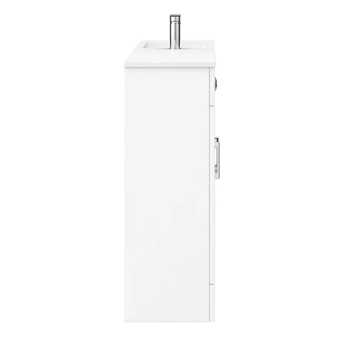 Valencia Slimline Combination Basin & Toilet Unit - White Gloss - (1000 x 305mm) - Image 4