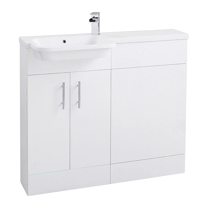 Nova Emporio Compact Semi-Recessed Combination Basin and WC Unit - 1000mm - Image 4
