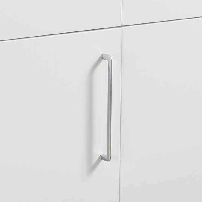 Odyssey White Combination Vanity and WC Unit with Chrome Handle and Flush - Image 4