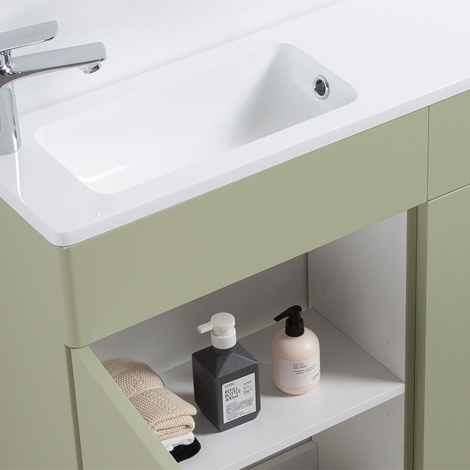 Odyssey Sage Combination Vanity and WC Unit with Chrome Handle and Flush - Image 2