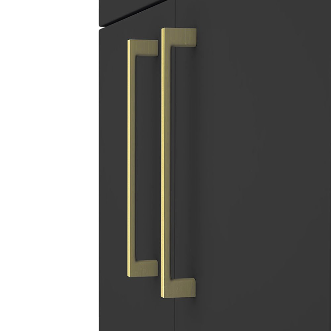 Arezzo 1100 Matt Black Combination Furniture Pack (Brushed Brass Flush & Handles) - Image 3