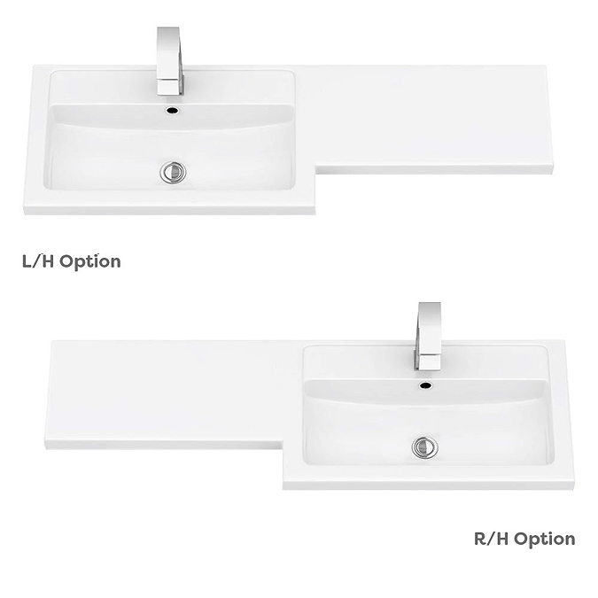 Arezzo 1100 Matt Black Combination Furniture Pack (Brushed Brass Flush & Handles) - Image 4