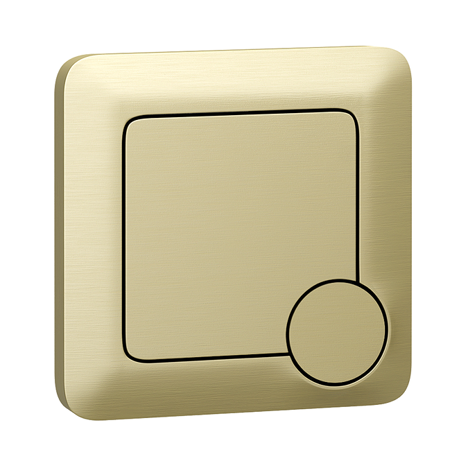 Arezzo 1100 Matt Blue Semi-Recessed Square Combination Vanity Unit (Brushed Brass Flush & Handles) - Image 3