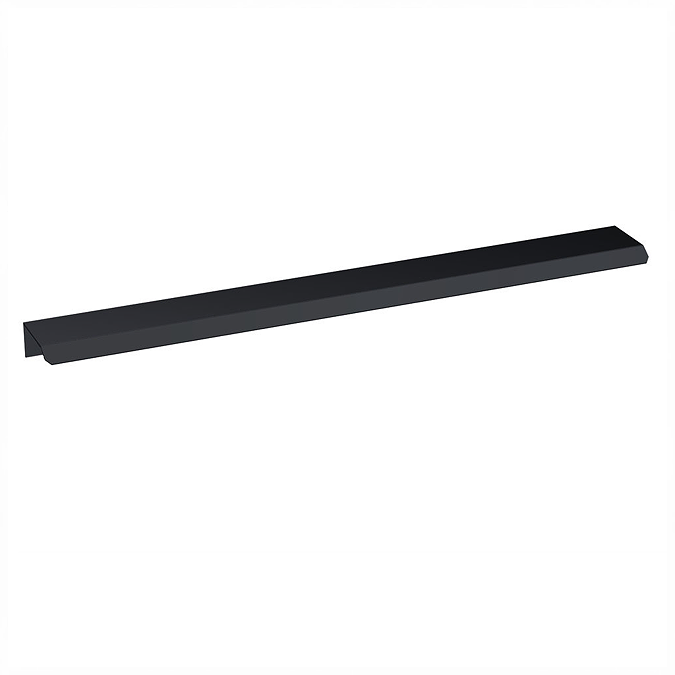 Venice Fluted 1205mm Grey Vanity Unit - Wall Hung 4 Drawer Double Basin with Matt Black Handles - Image 3