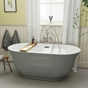 The Bath Co. Camberley 1700 x 780mm Storm Grey Traditional Freestanding Bath with Waste