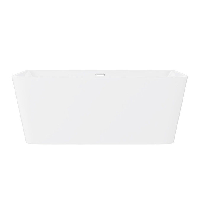 Orion 1500 x 750mm Small Back To Wall Modern Square Bath - Image 4