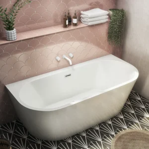 Monza 1700 x 800 Double Ended Free Standing Back To Wall Bath