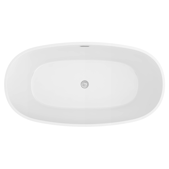 Wincenzo Curved Freestanding Bath – 1700 x 850mm, Matt Blue - Image 3