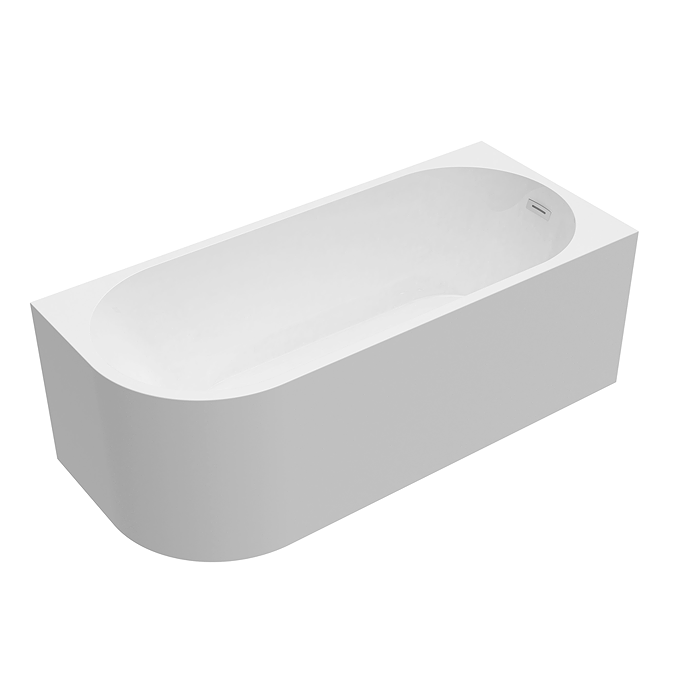 Monza 1700 x 750 Curved Free Standing Corner Bath with Screen - Image 3