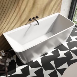 Orion Back To Wall Modern Square Bath (1700 x 740mm)